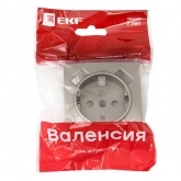 Лицевая панель розетки 1-местной с/з со шторками EKF PROxima Валенсия кашемир