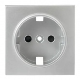 Лицевая панель розетки 1-местной с/з со шторками EKF PROxima Валенсия сталь