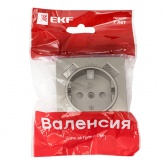 Лицевая панель розетки 1-местной с/з со шторками EKF PROxima Валенсия сталь