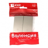 Лицевая панель переключателя 2 - клавишного EKF PROxima Валенсия кашемир