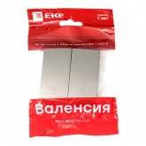 Лицевая панель переключателя 2 - клавишного EKF PROxima Валенсия сталь