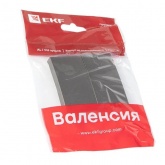 Лицевая панель выключателя 2 - клавишного EKF PROxima Валенсия графит