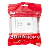 Розетка телефонная EKF PROxima RJ-11 1-местная IP20 Валенсия белый