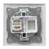 Розетка EKF PROxima RJ-45 1-местная IP20 Валенсия белый