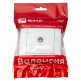 Розетка EKF PROxima TV 1-местная 75Ом 5-862МГц IP20 Валенсия белый