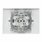 Розетка 2-местная с заземлением со шторками EKF PROxima 16А IP20 Валенсия белый