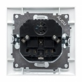 Розетка 1-местная с заземлением со шторками EKF PROxima 16А IP20 Валенсия белый