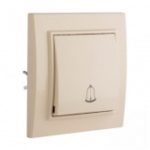 Кнопка с пиктограммой звонка EKF Basic 10А IP20 Минск бежевый