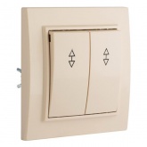 Переключатель 2-клавишный EKF Basic 10А IP20 Минск бежевый