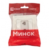 Розетка EKF Basic RJ-45 2-местная IP20 Минск белый