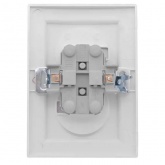 Розетка 2-местная без заземления со шторками EKF Basic 10А IP20 Минск белый