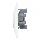 Розетка 2-местная без заземления со шторками EKF Basic 10А IP20 Минск белый