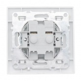 Розетка 1-местная без заземления со шторками EKF Basic 10А IP20 Минск белый