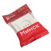 Розетка 1-местная без заземления со шторками EKF Basic 10А IP20 Минск белый