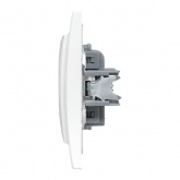 Розетка 1-местная без заземления со шторками EKF Basic 10А IP20 Минск белый