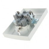 Розетка 2-местная с заземлением со шторками EKF Basic 16А IP20 Минск белый