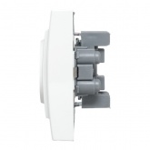 Розетка 2-местная с заземлением со шторками EKF Basic 16А IP20 Минск белый