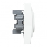 Розетка 2-местная с заземлением со шторками EKF Basic 16А IP20 Минск белый