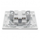 Розетка 1-местная с заземлением со шторками EKF Basic 16А IP20 Минск белый