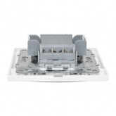 Выключатель 2-клавишный с индикатором EKF Basic 10А IP20 Минск белый