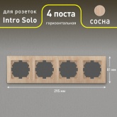 Рамка на 4 поста Intro Solo, сосна 4-504-11