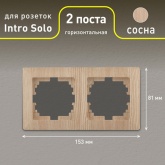 Рамка на 2 поста Intro Solo, сосна 4-502-11