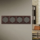 Рамка на 4 поста Intro Solo, венге 4-504-10