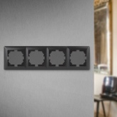 Рамка на 4 поста Intro Solo, антрацит 4-504-05