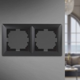 Рамка на 2 поста Intro Solo, антрацит 4-502-05