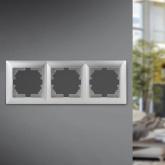 Рамка на 3 поста Intro Solo, алюминий 4-503-03