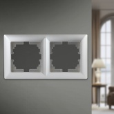 Рамка на 2 поста Intro Solo, алюминий 4-502-03