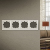 Рамка на 4 поста Intro Solo, слоновая кость 4-504-02 (бежевый)