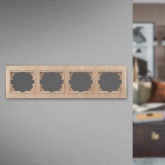 Рамка на 4 поста горизонтальная Intro Plano, сосна 1-504-11