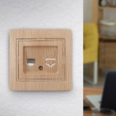 Розетка информационная Intro RJ45 IP20 Plano, сосна 1-303-11
