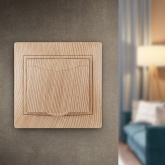 Розетка Intro 2P+E Schuko с крышкой 16А 250В IP20 Plano, сосна 1-203-11