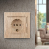 Розетка Intro 2P+E Schuko 16А 250В IP20 Plano, сосна 1-202-11