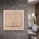 Переключатель Intro 10А 250В IP20 Plano, сосна 1-103-11