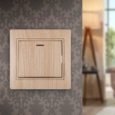 Выключатель с подсветкой Intro 10А 250В IP20 Plano, сосна 1-102-11