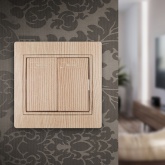 Выключатель двухклавишный Intro 10А 250В IP20 Plano, сосна 1-104-11