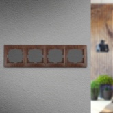 Рамка на 4 поста горизонтальная Intro Plano, венге 1-504-10