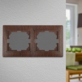 Рамка на 2 поста горизонтальная Intro Plano, венге 1-502-10