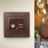 Розетка информационная Intro RJ45 IP20 Plano, венге 1-303-10