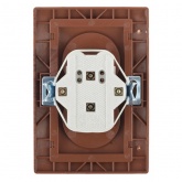 Розетка Intro 2х2P 16А 250В IP20 Plano, венге 1-204-10