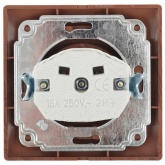 Розетка Intro 2P 16А 250В IP20 Plano, венге 1-201-10