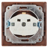 Розетка Intro 2P+E Schuko со шторками 16А 250В IP20 Plano, венге 1-206-10