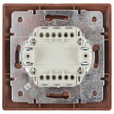 Выключатель двухклавишный с подсветкой Intro 10А 250В IP20 Plano, венге 1-105-10