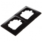 Рамка на 2 поста горизонтальная Intro Plano, антрацит 1-502-05