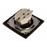 Розетка Intro 2P+E Schuko с крышкой 16А 250В IP20 Plano, антрацит 1-203-05