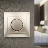 Светорегулятор поворотный Intro 600Вт 230В IP20 Plano, шампань 1-401-04