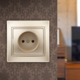 Розетка Intro 2P 16А 250В IP20 Plano, шампань 1-201-04